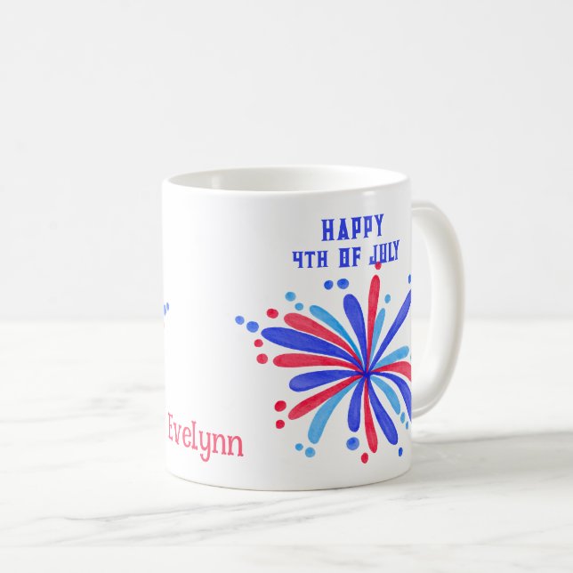 Happy 4th Of July Coffee Mug (Front Right)