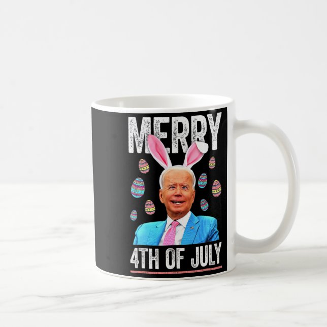 Happy 4th Of July Confused Funny Biden Easter Day  Coffee Mug (Right)