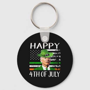 Happy 4th Of July Confused Funny Joe Biden St Patr Key Ring