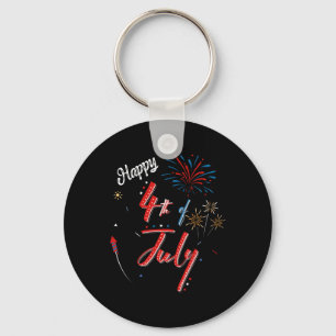 Happy 4th Of July Cool Independence Day Men Women  Key Ring