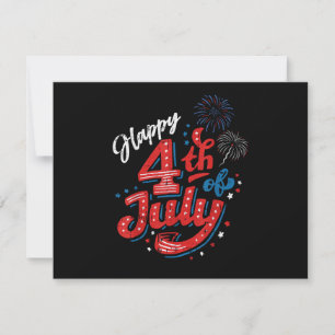 Happy 4th of July Cool Independence Day Patriotic Thank You Card