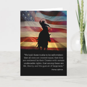 Happy 4th of July Cowboy Independence Day Card