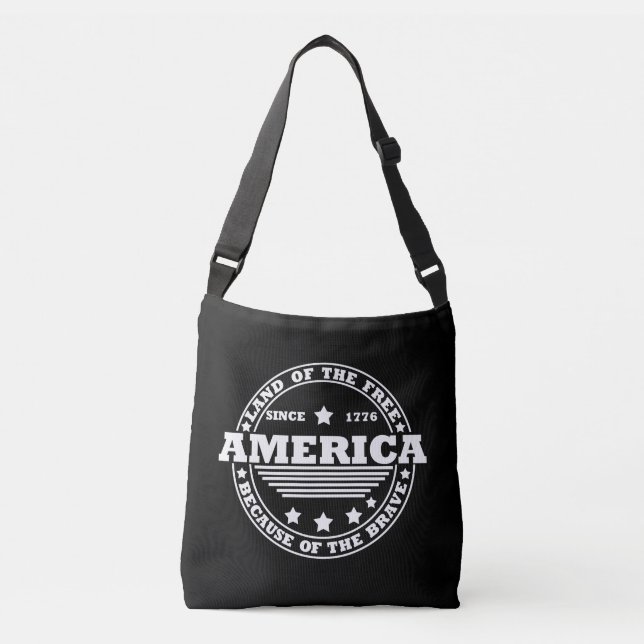 Happy 4th of july crossbody bag (Front)
