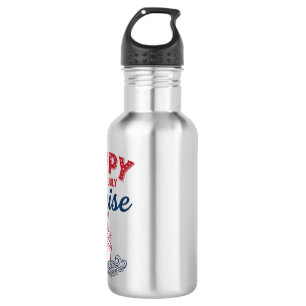 Happy 4th of July Cruise Patriotic Ship Design_1 532 Ml Water Bottle