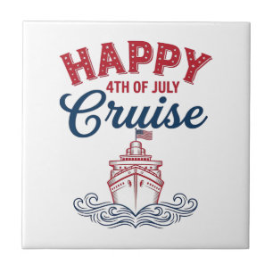 Happy 4th of July Cruise Patriotic Ship Design_1 Tile
