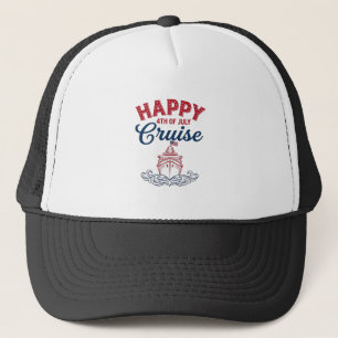 Happy 4th of July Cruise Patriotic Ship Design_1 Trucker Hat