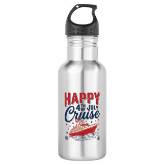 Happy 4th of July Cruise Vintage Patriotic Shirt_1 532 Ml Water Bottle