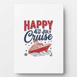Happy 4th of July Cruise Vintage Patriotic Shirt_1 Plaque