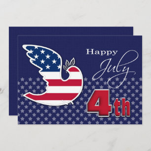 Happy 4th of July. Custom Flat Greeting Card