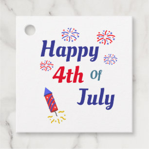 Happy 4th Of July Favour Tags
