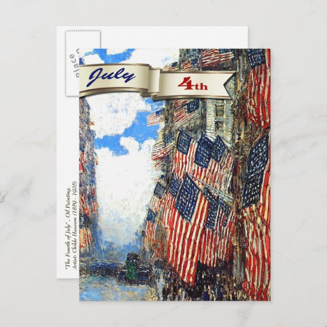 Happy 4th of July.Fine Art  Postcard (Front/Back)