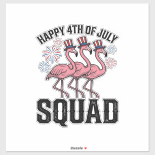 Happy 4th of July Flamingo Squad Vector Design_1