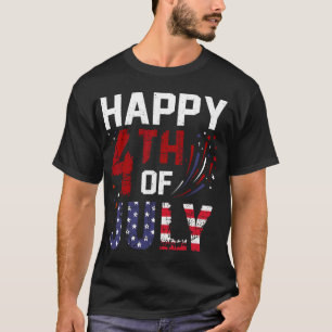 Happy 4th Of July For Woman Men Kids Usa Independe T-Shirt