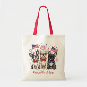 Happy 4th Of July French Bulldogs Tote Bag