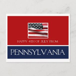 happy 4th of July from Pennsylvania Postcard