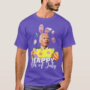 Happy 4th of July Funny Joe Biden Easter Holiday V T-Shirt