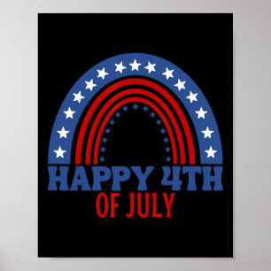Happy 4th Of July Funny Usa Flag For Independence  Poster