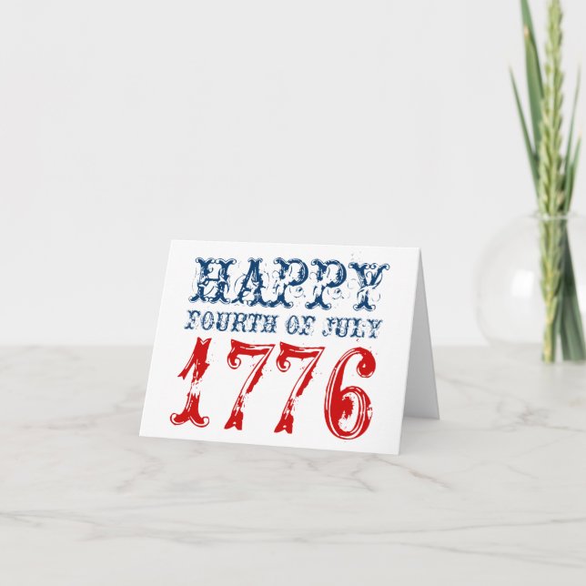 Happy 4th of July greeting cards | USA 1776 (Front)