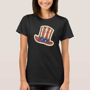 Happy 4th Of July Hat  American Flag Usa Matching  T-Shirt