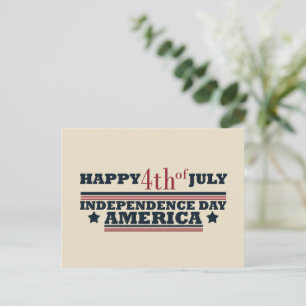 Happy 4th of july holiday postcard