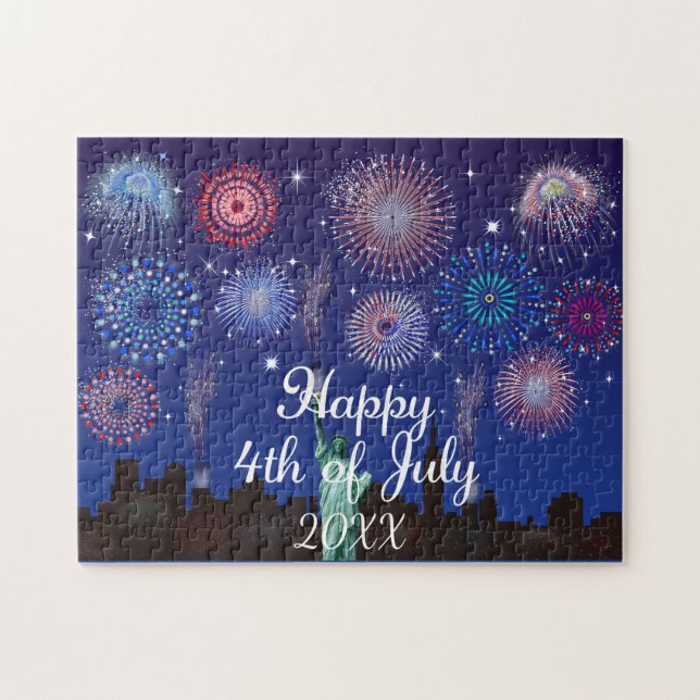 Happy 4th of July in New York Jigsaw Puzzle (Horizontal)
