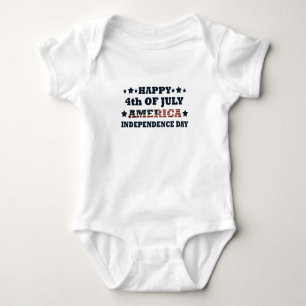 Happy 4th of july independence day America Baby Bodysuit