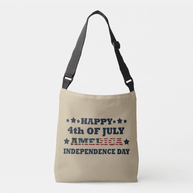 Happy 4th of july independence day America Crossbody Bag (Front)