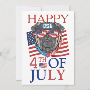 Happy 4th of July Independence Day America party Card