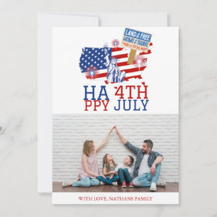 Happy 4th of July Independence Day America photo Card