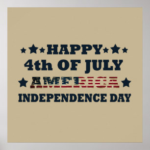 Happy 4th of july independence day America Poster