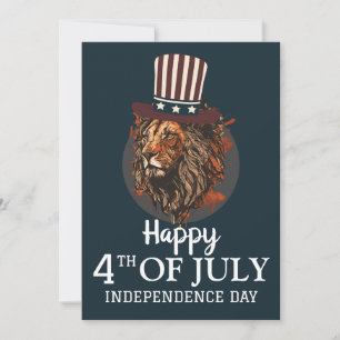 Happy 4th of July Independence Day American party Holiday Card
