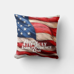 Happy 4th of July - Independence Day Cushion