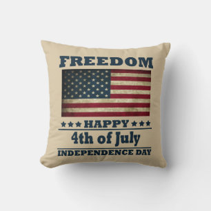 Happy 4th of july independence day cushion
