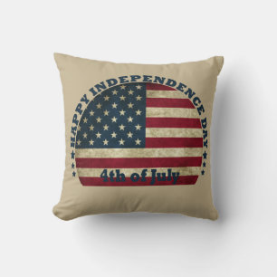 Happy 4th of july independence day cushion