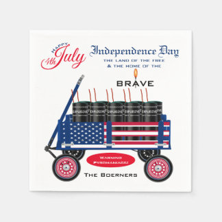 Happy 4th of July Independence Day Funny Party Napkin