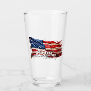 Happy 4th of July - Independence Day Glass
