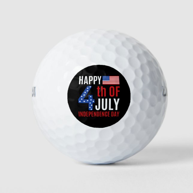 Happy 4th Of July Independence Day Golf Balls (Front)