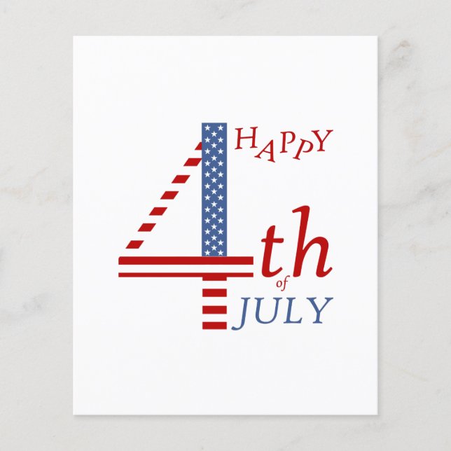 Happy 4th of july Independence day greeting Flyer (Front)