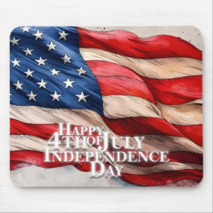 Happy 4th of July - Independence Day Mouse Pad