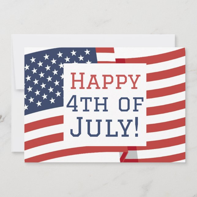 Happy 4th of July Independence Day party  Card (Front)