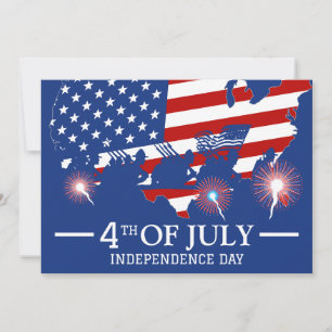 Happy 4th of July Independence Day party Holiday Card