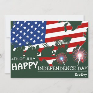Happy 4th of July Independence Day party Holiday Card