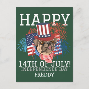 Happy 4th of July Independence Day party Postcard