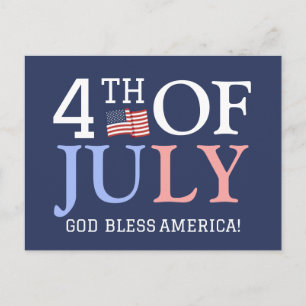 Happy 4th of July Independence Day party  Postcard