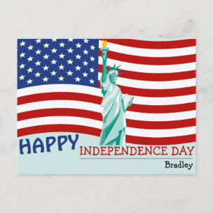 Happy 4th of July Independence Day party Postcard