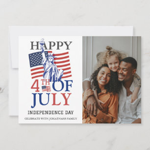 Happy 4th of July Independence Day Photo Holiday Card