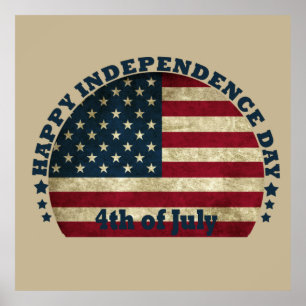 Happy 4th of july independence day poster