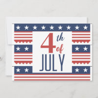 Happy 4th of July Independence Day red white blue