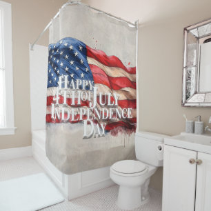 Happy 4th of July - Independence Day Shower Curtain