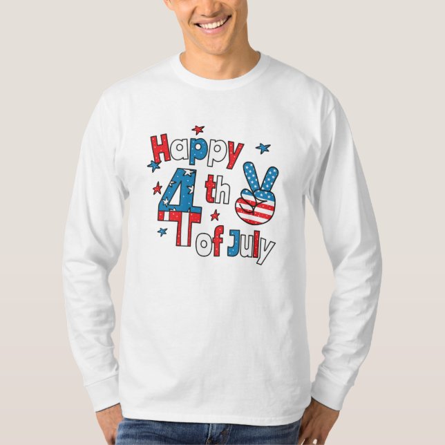Happy 4th of July Independence Day T-Shirt (Front)